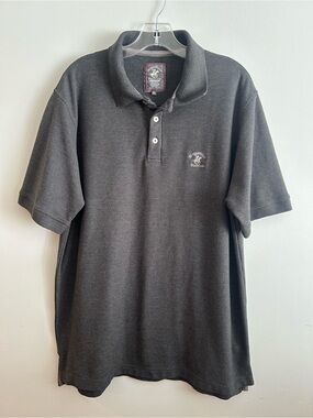 Beverly Hills Polo Club charcoal gray short-sleeve polo shirt XL